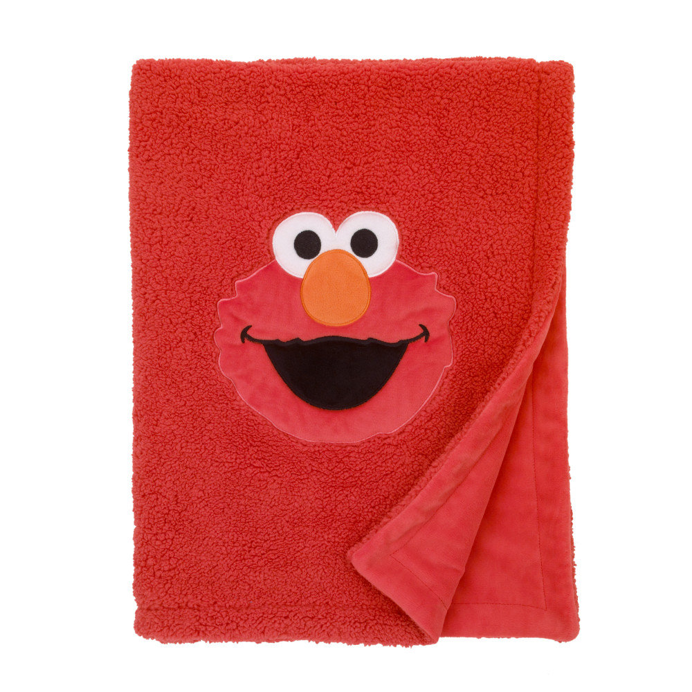 Sesame Street NoJo Sesame Street Elmo Soft Plush Sherpa Toddler Blanket ...