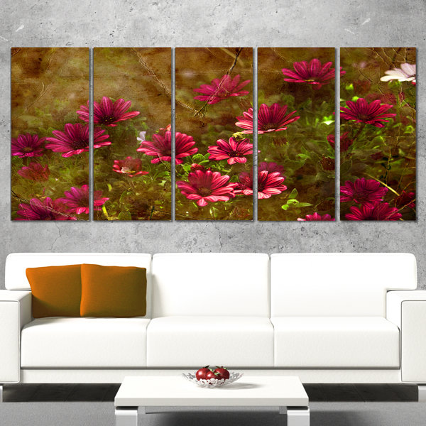 DesignArt Spring Garden With Little Red Flowers On Canvas Print | Wayfair