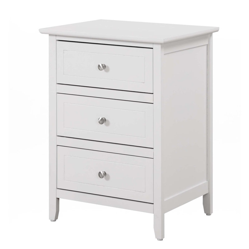 Table de chevet transitionnelle, Blanc