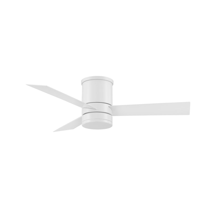 Axis 3 - Blade Indoor/Outdoor Smart Flush Mount Ceiling Fan with Remote Control and LED Light Kit Included, Works With Alexa and iOS / Android App