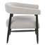 Ensemble 2 pièces de fauteuil Quinn en tissu argenté Mid-Century