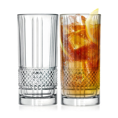 Highball Glass - Verres à boire - Ensemble de 2 - Gobelets Hiball - Verrerie de bar, 13 oz.