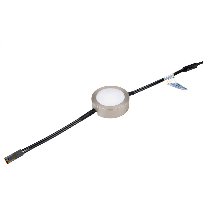 Brushed Nickel LED Under Cabinet Puck Light