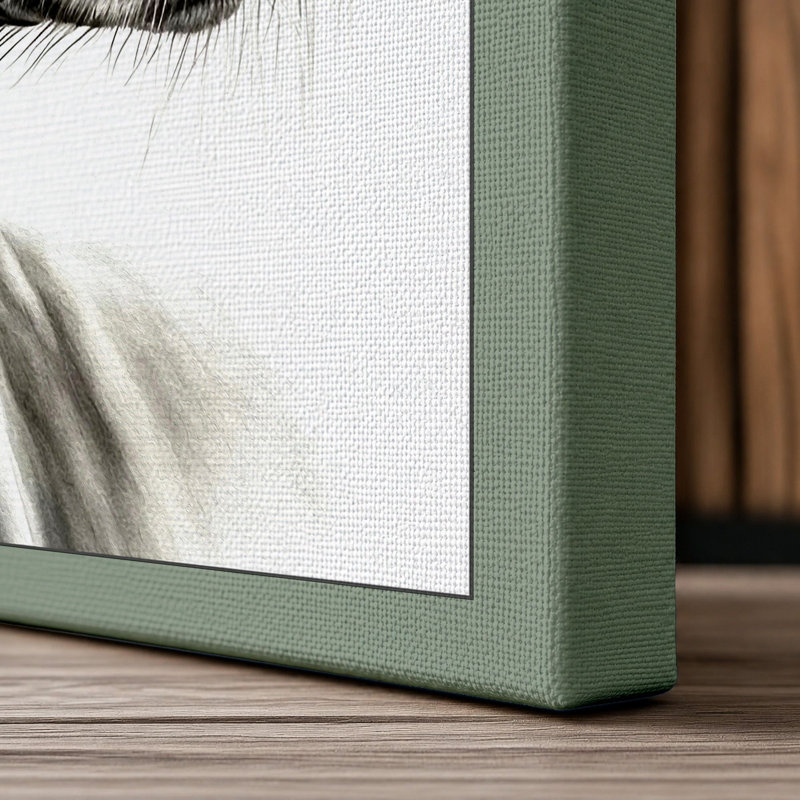 Dignified Sighthound Minimalist - Print, 30x20 - 76.2 x 50.8 cm, Sage Border