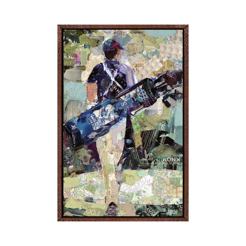 Putting for Birdie 1 Piece Painting on Canvas, 152.5 cm H x 101.5 cm W, Classic Brown Wood Framed