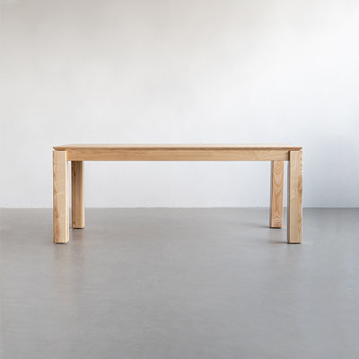 Burlywood Rectangular Solid Wood Dining Table