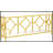 70.9 Inch Extra Long Industrial Console Table With 2-Tier Open Storage, White & Gold Diamond Pattern Metal Frame