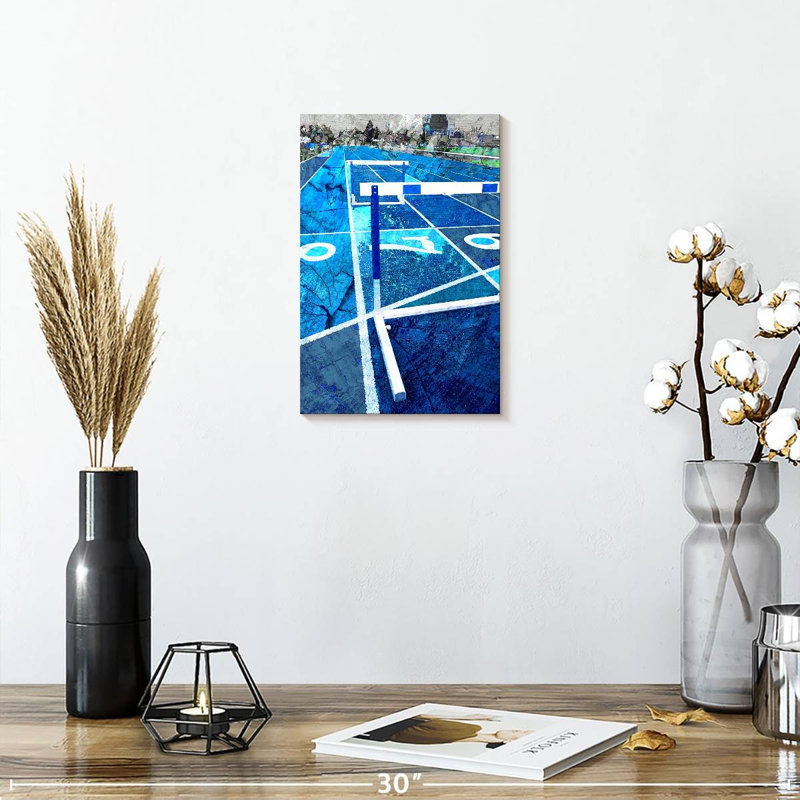Sireci Track and Field Blue Splash, 12" H x 8" W
