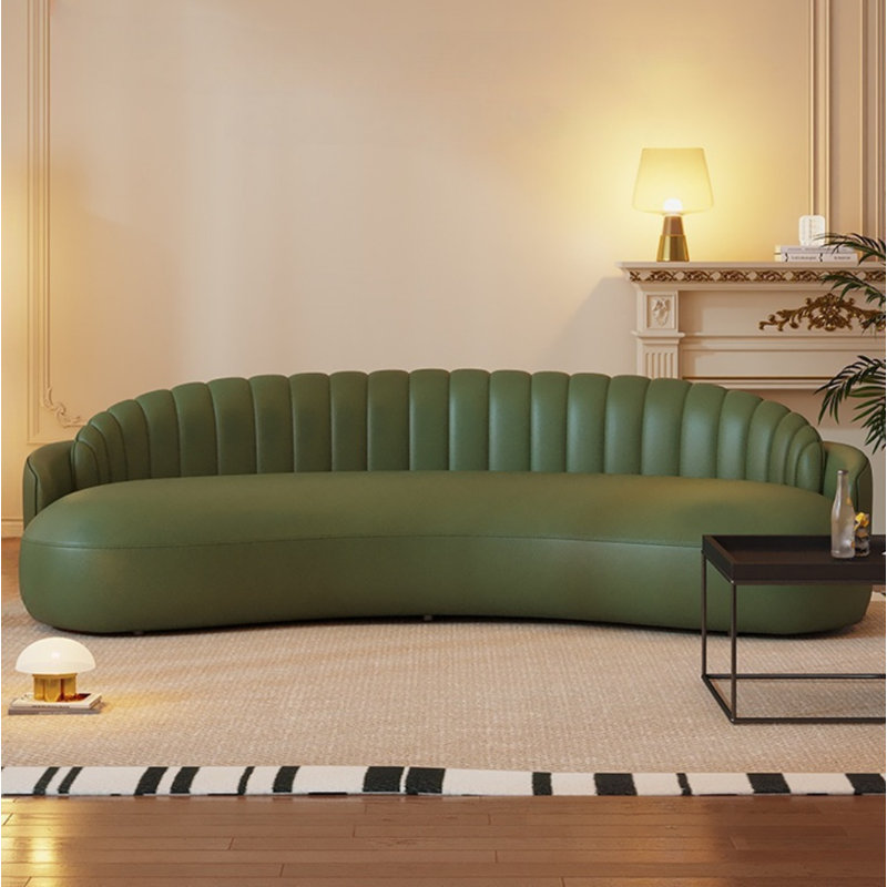 Modern Creative Leisure Sofa, 27.17" H x 102.36" W x 35.43" D, Green