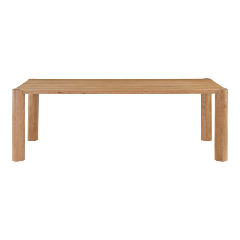 Solid Oak Dining Table, 36" W x 76" L, Natural