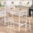 Lysle 5-Piece Industrial Bar Table Set with Metal Shelf, Dining Set, Counter Height Table & 4 Bar Stools-1146240952-1146240954-1146240956