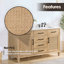 Solana 59.2" Double Bathroom Vanity Base Only in Weathered Fir