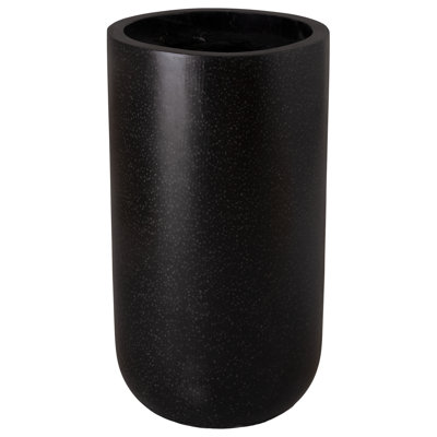 POT DE FLEURS TALL ROND NOIR 10 po x 19,5 po