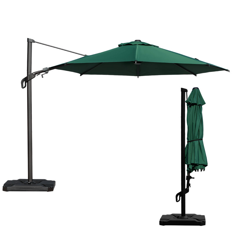 Vienna 10ft. Parasol en porte-à-faux, Vert foncé