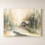 «Cabin In Snowy Woods» par Diannart - Impression sur toile