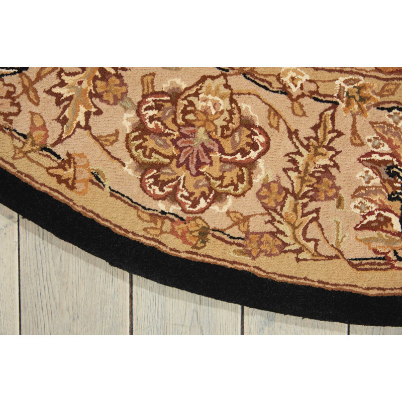 Boothwyn Wool Oriental Indoor Rug, Round 6'