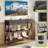 47" Modern Console Table with MDF Board, Metal Legs, 3 Drawers & 3-Tier Storage Shelves-1039505631