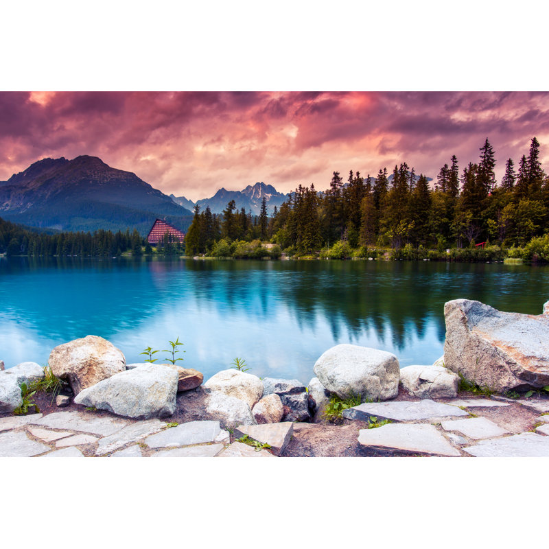 Lake - Wrapped Canvas Print, 20cm H x 30cm W x 3.8cm D