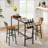 Bar Table Set with wine bottle storage rack
