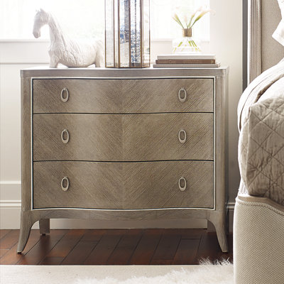 Avondale 3 - Drawer Solid Wood in Soft Silver