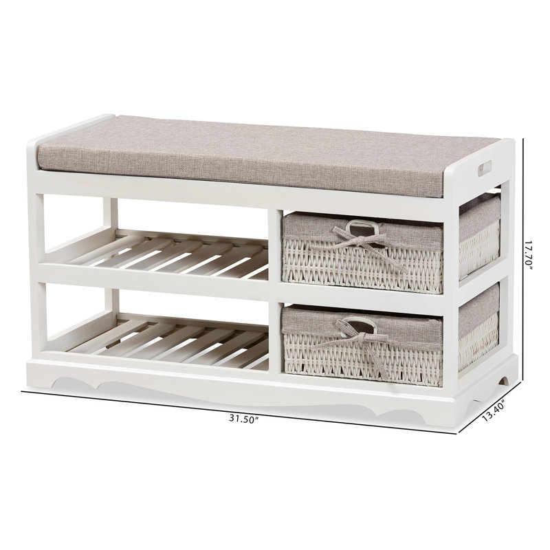Artemisia Polyester Blend Upholstered Storage Bench