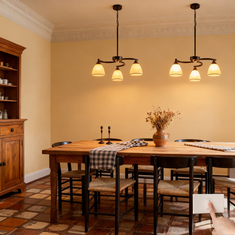 Lustre moderne à 3 lumières avec hauteur réglable et design rétractable, plafonnier suspendu noir mat pour îlot de cuisine, salle à manger et couloir