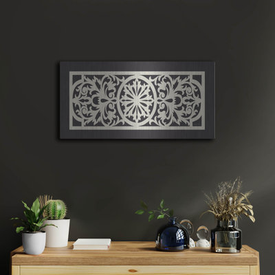 Art mural en métal Canora Gray «Patterned Grill II» par Cindy Jacobs