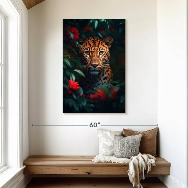 Brampt Leopard Flowers, 45" H x 30" W