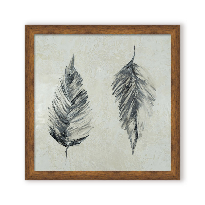 Nature Inspired "Silver Foliage" Canvas Wall Art By , Framed Matted Print, 20" H x 20" W x 1.125" D, Gold