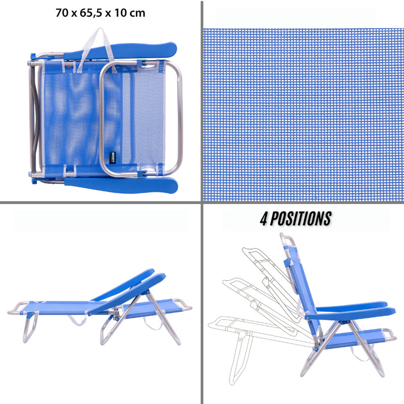 Folding Beach Chair, Blue