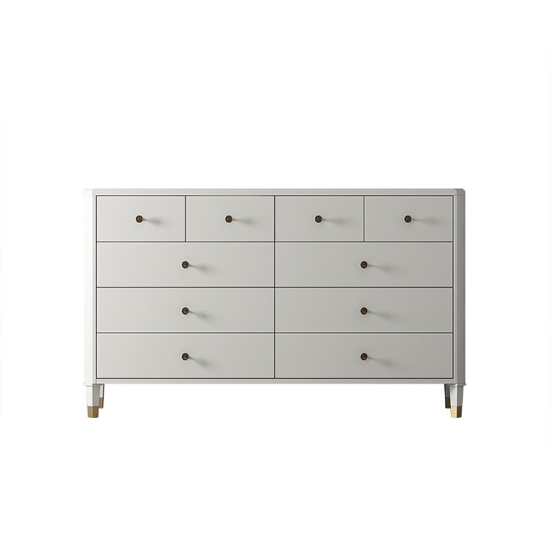 59.06"Cream Solid Wood Cherry Wood Ten-Drawer Cabinet