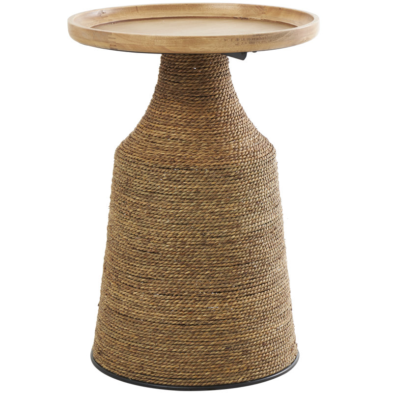 Table d'appoint avec plateau en bois brun