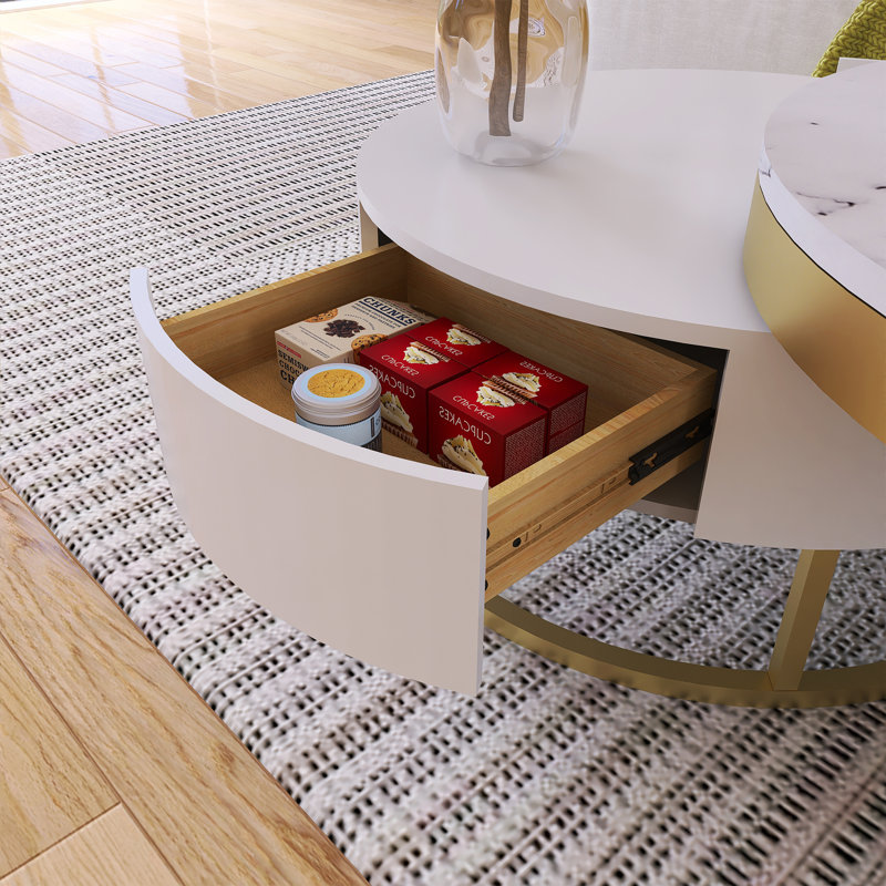 Table basse gigogne moderne avec tiroirs Modern