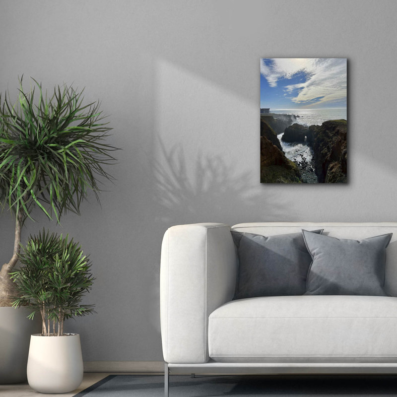  «Sea Caves» par Nicole Dell, art mural sur toile, 18 po x 26 po