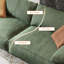 Canapé modulaire en polyester vert