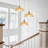  Junathean 3 - Light Wide Gold Dome Pendant with Petal Glass Lampshade with Cord-106895390-122780816