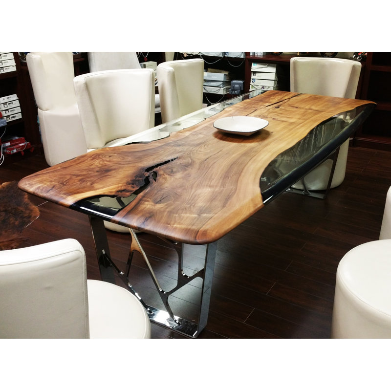 Ombrone Walnut Wood Dining Table, 48" W x 108.3" L 