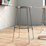 6200 Series Height Adjustable Heavy Duty Steel Stool with Footring