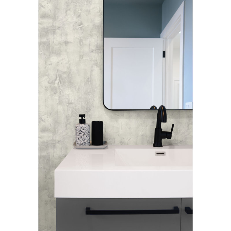 Rouleau de papier peint l 27 po x l 27 po Bellmead, Argent