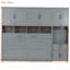 Lit escamotable mural avec placard, tiroirs et bureau Murphy