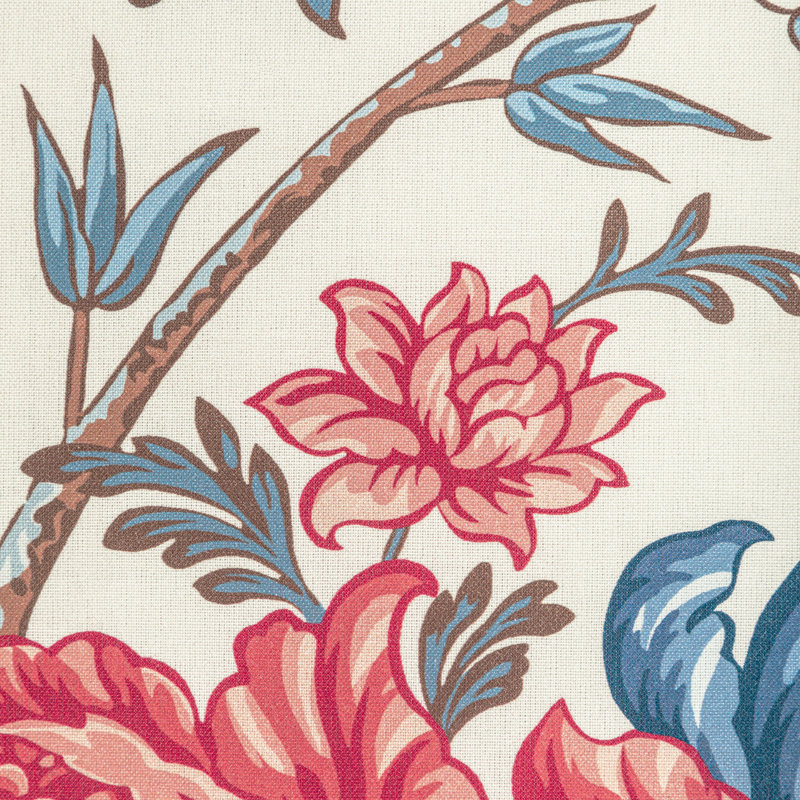 Manoir Luberon Print 100% Cotton Fabric, Red/Blue