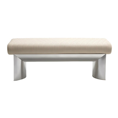 Banc rembourré en cuir léger et luxueux