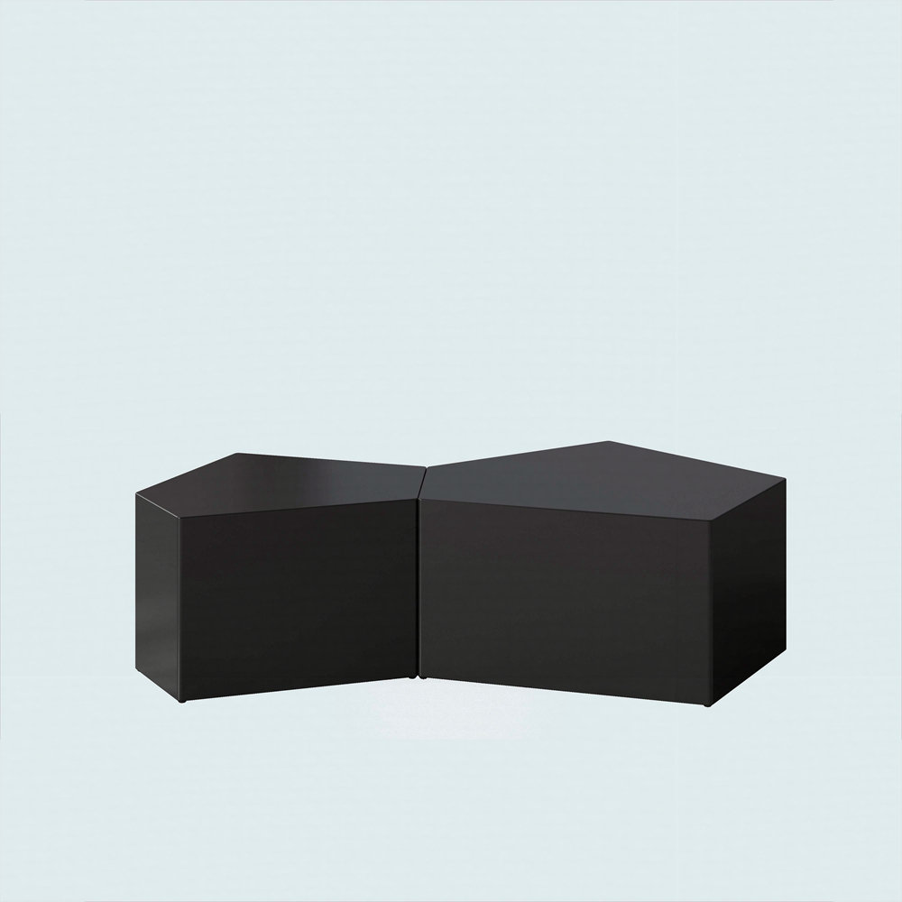 Corrigan Studio® Irregular Pentagon Nesting Coffee Table Set, Geometric ...