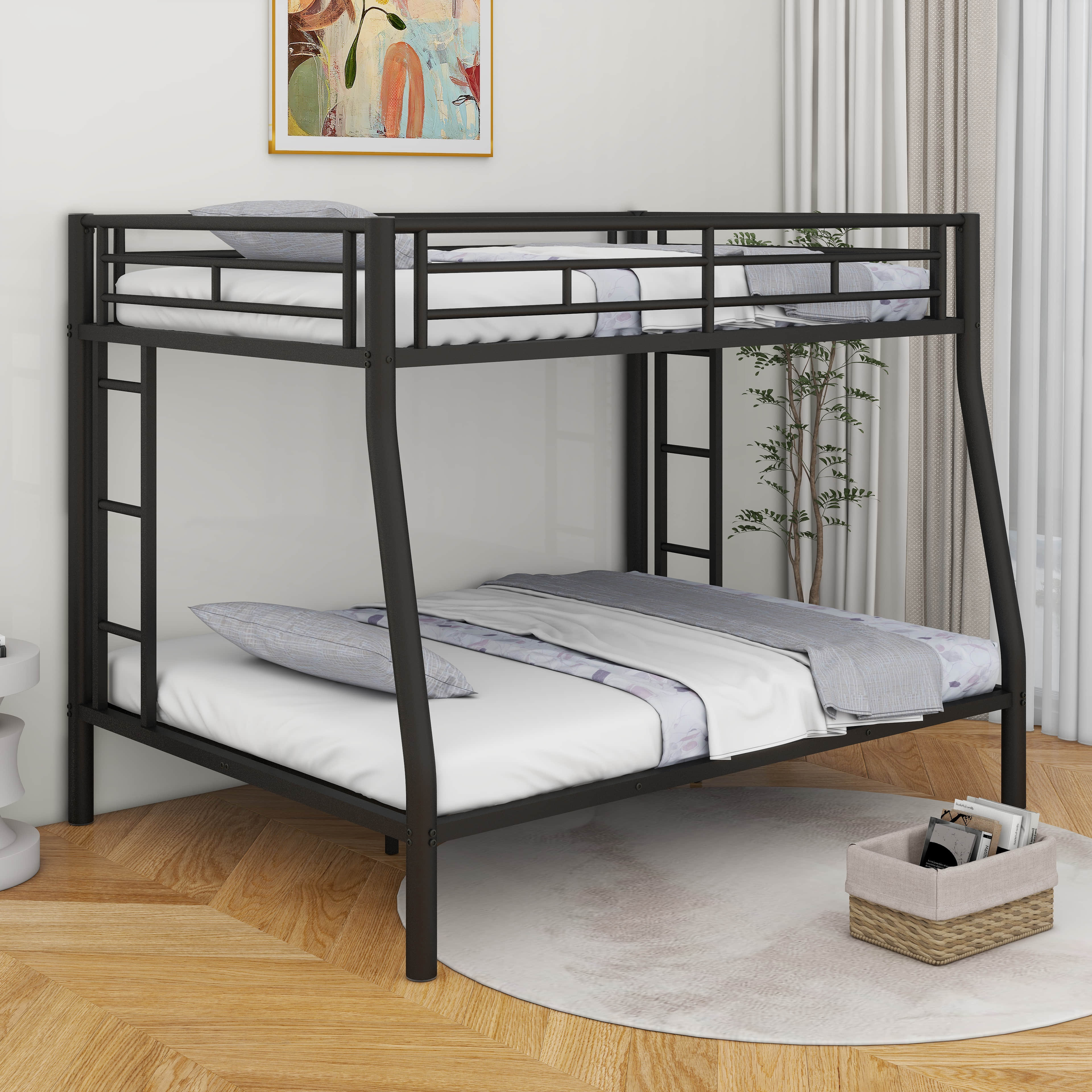 Isabelle & Max™ Full XL Over Queen Metal Bunk Bed With Guardrails ...