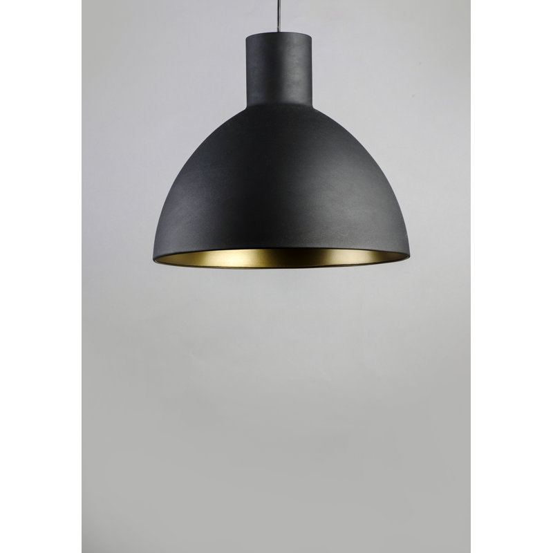 1 - Light Black/Gold Dome Pendant