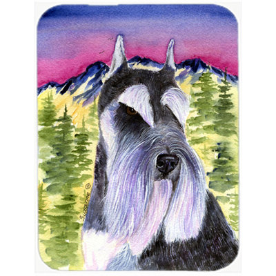Winston Porter Schnauzer Rectangle Tempered Glass Cutting Board