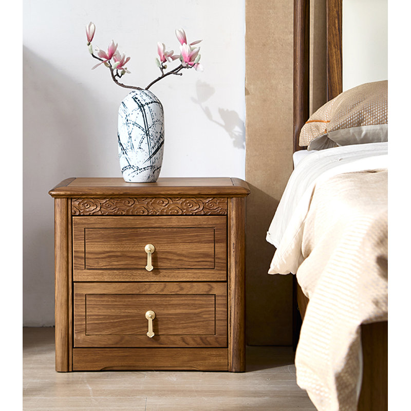 Table de chevet vintage à double tirage Uginwood