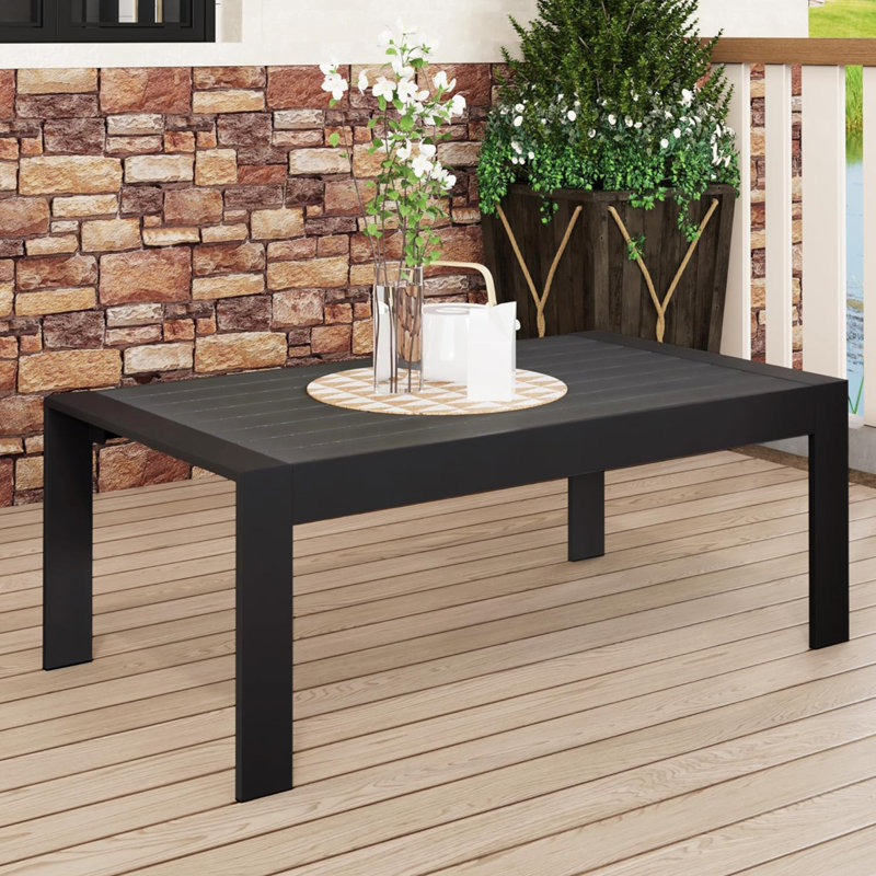 Table basse d'extérieur en aluminium 43 po, Gris