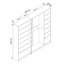 Élégant support de couloir, couleur noyer, 88,6 x 82,7 x 13,8 pouces | 100% panneau de particules enduit de mélamine, épaisseur: 0,7 pouce | Design moderne, solution de rangement élégante pour les entrées et la décoration intérieure-102346634