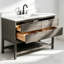Meuble-lavabo transitionnel 48 po avec plateau en marbre-1045044646